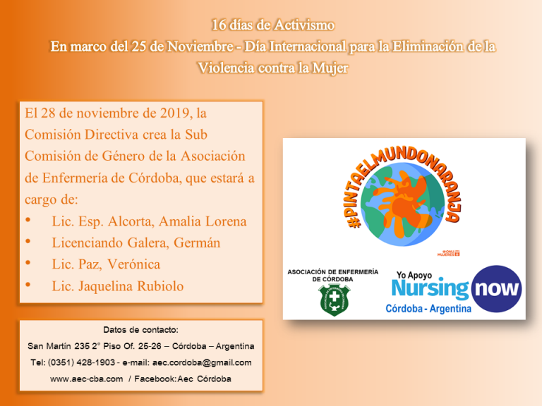 Creación de la Sub Comisión de Género de AEC - Actividades programadas