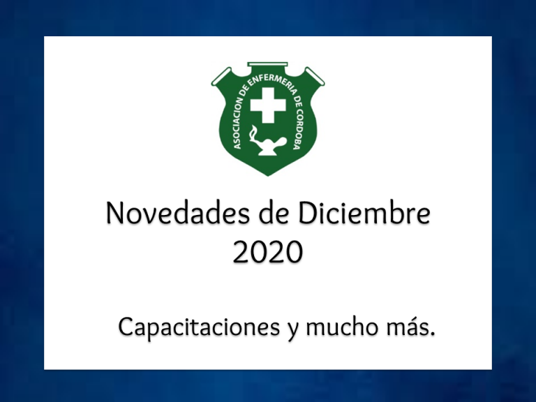 Noticias, capacitaciones y más - Diciembre 2020